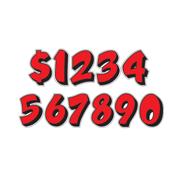 Ez Line Die Cut Graphic Red /Black Adhesive Numbers: Chevrolet Pk 965-CHEV